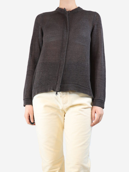 Brown zip cardigan - size M product image