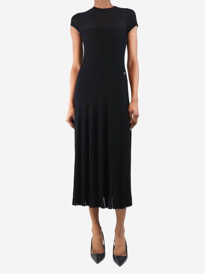 Black ribbed midi dress - size UK 6 Dresses Chanel 