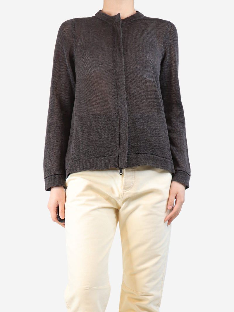 Brown zip cardigan - size M Knitwear Brunello Cucinelli 