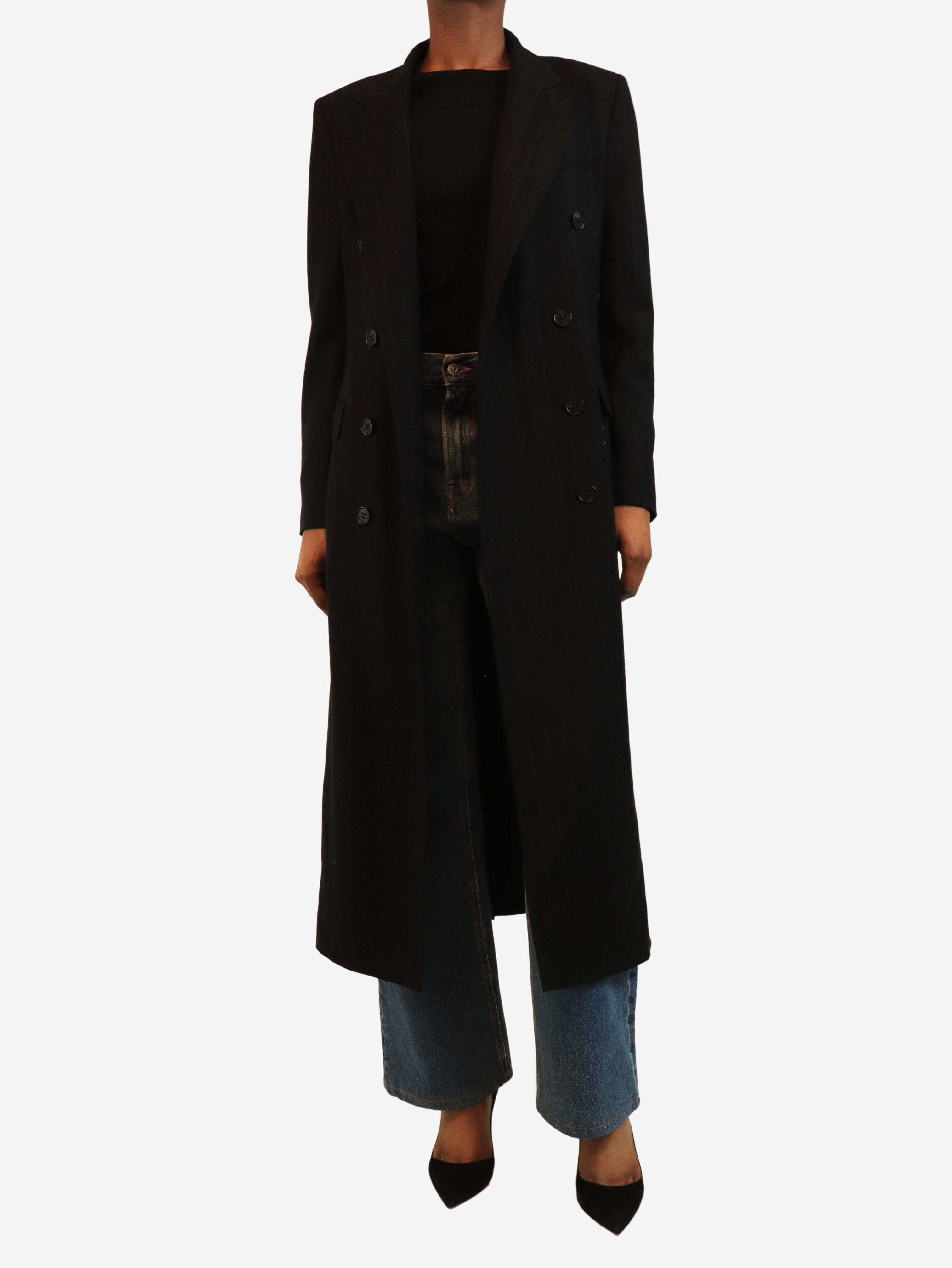 Black pinstripe coat - size UK 6 Coats & Jackets Ralph Lauren 