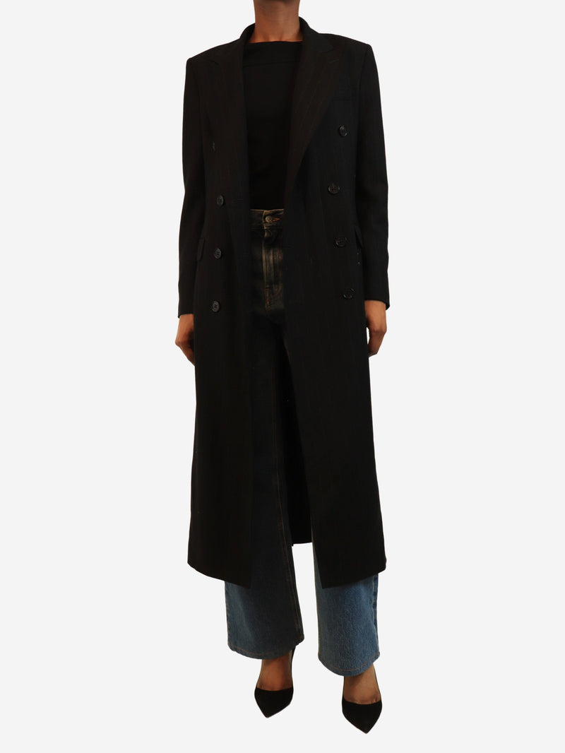 Black pinstripe coat - size UK 6 Coats & Jackets Ralph Lauren 