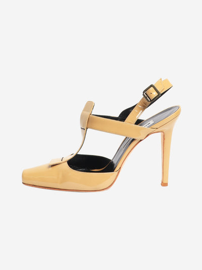 Butterscotch patent leather slingback pumps - size EU 40.5 Heels Manolo Blahnik 