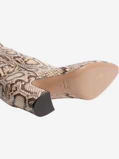Brown python leather knee-high boots - size EU 41 Boots Paris Texas 