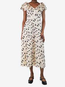 Giambattista Valli Multicoloured floral embroidered midi dress - size UK 8