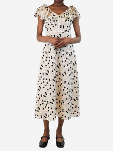 Giambattista Valli Multicoloured floral embroidered midi dress - size UK 8