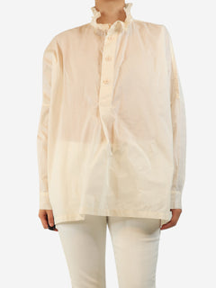 Cream cotton blouse - size S