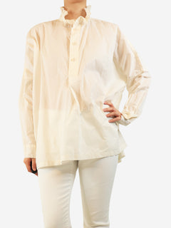 Cream cotton blouse - size S