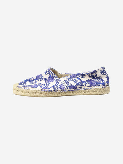 Blue and white floral printed espadrilles - size EU 38 Flat Shoes Isabel Marant 