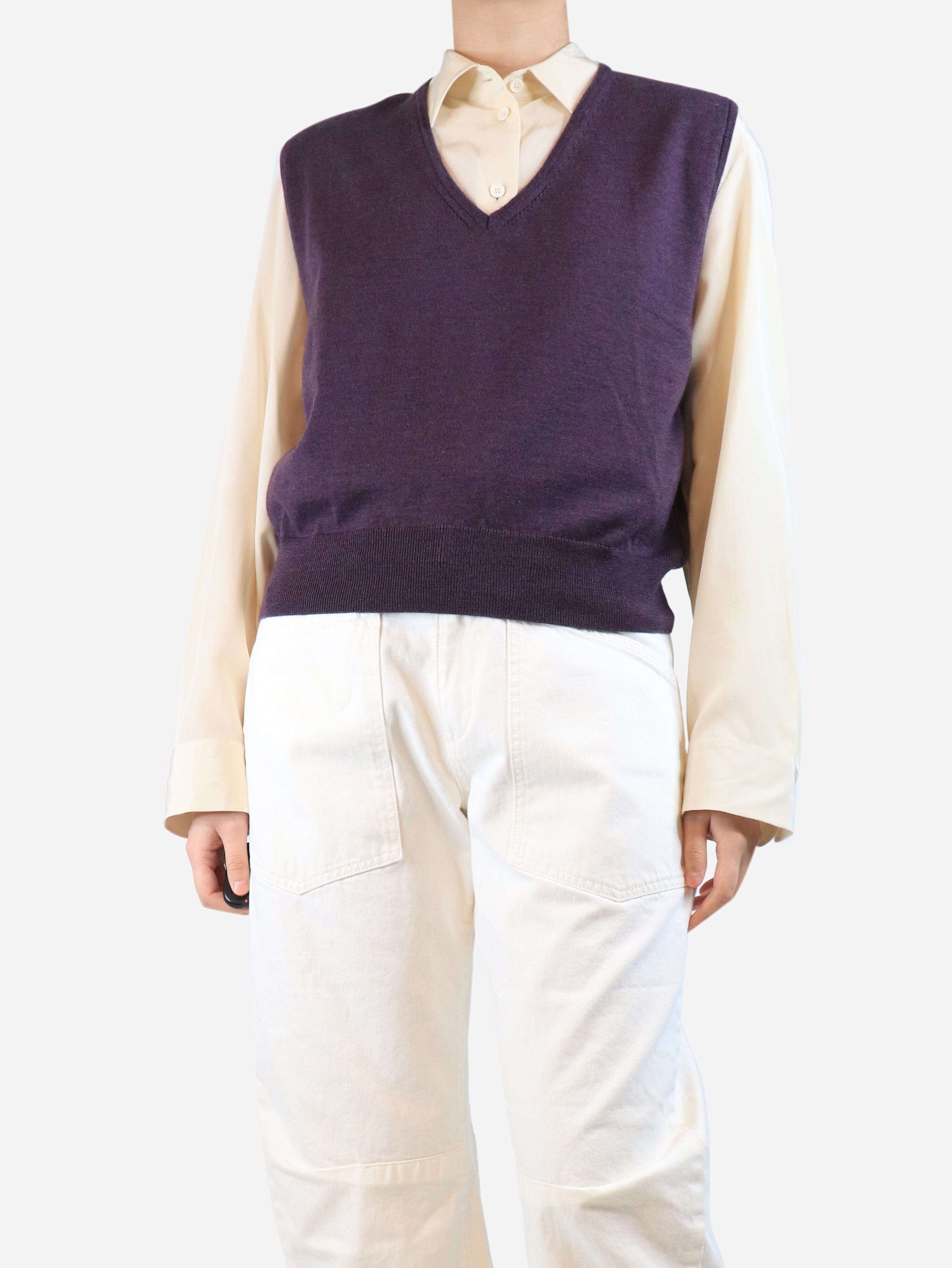 Purple Sonia jumper vest - size UK 8 Knitwear Soeur 