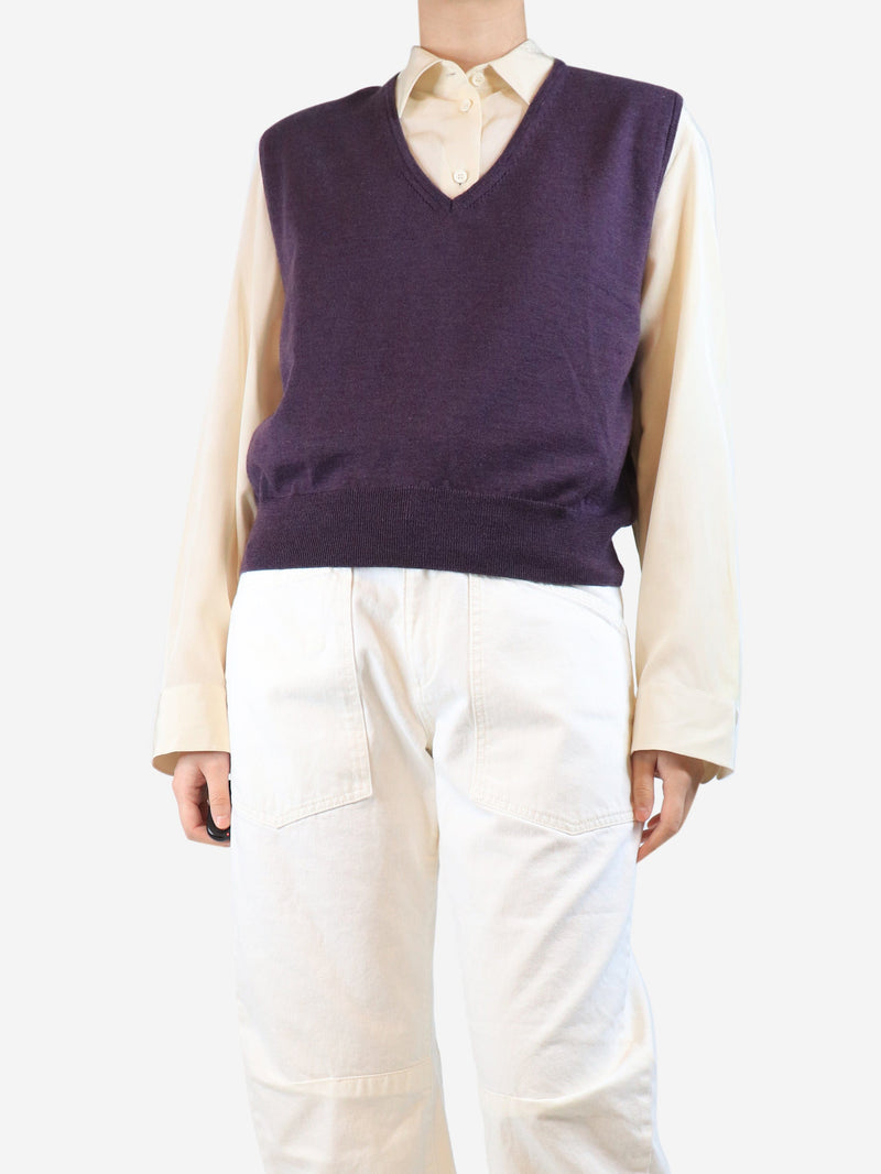 Purple Sonia jumper vest - size UK 8 Knitwear Soeur 