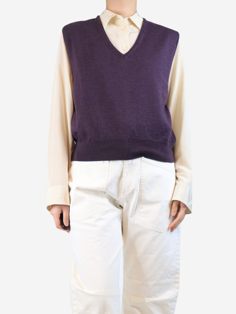 Purple Sonia jumper vest - size UK 8 Knitwear Soeur 