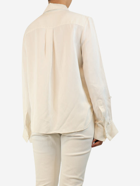 White long-sleeved shirt - size S alternate image
