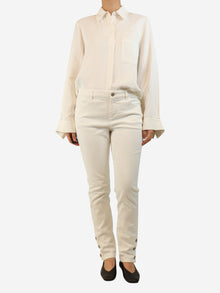 White tapered jeans - size UK 14 Denim Chanel 