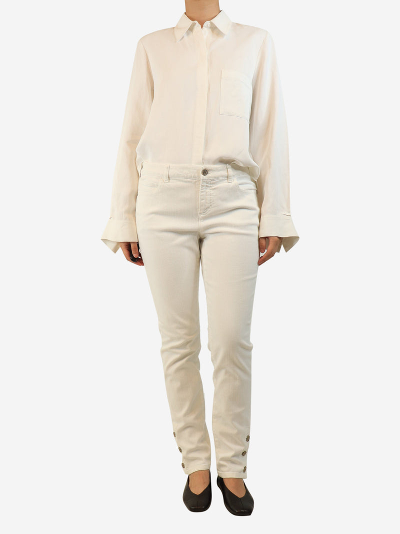 White tapered jeans - size UK 14