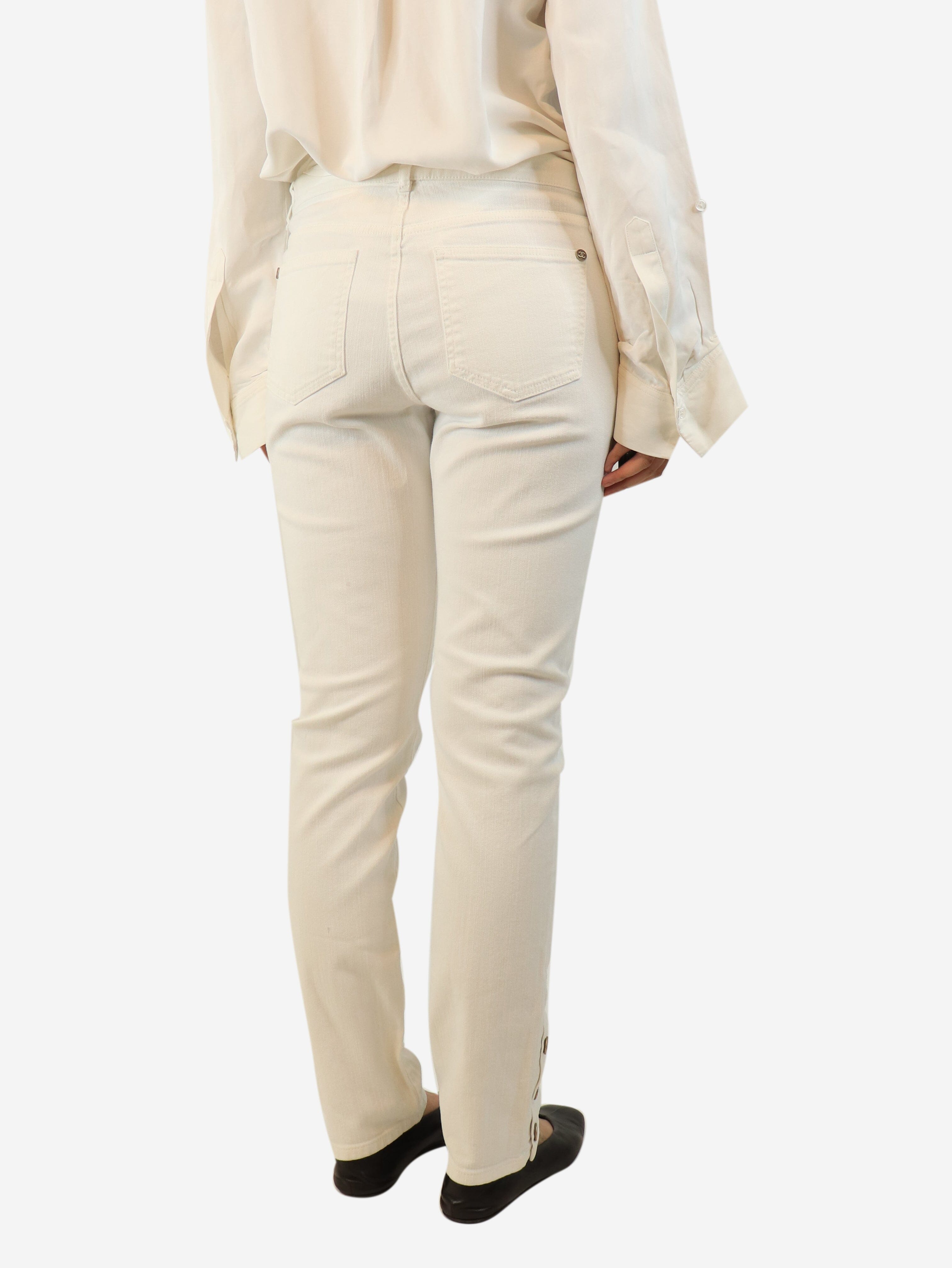 White tapered jeans - size UK 14 Denim Chanel 