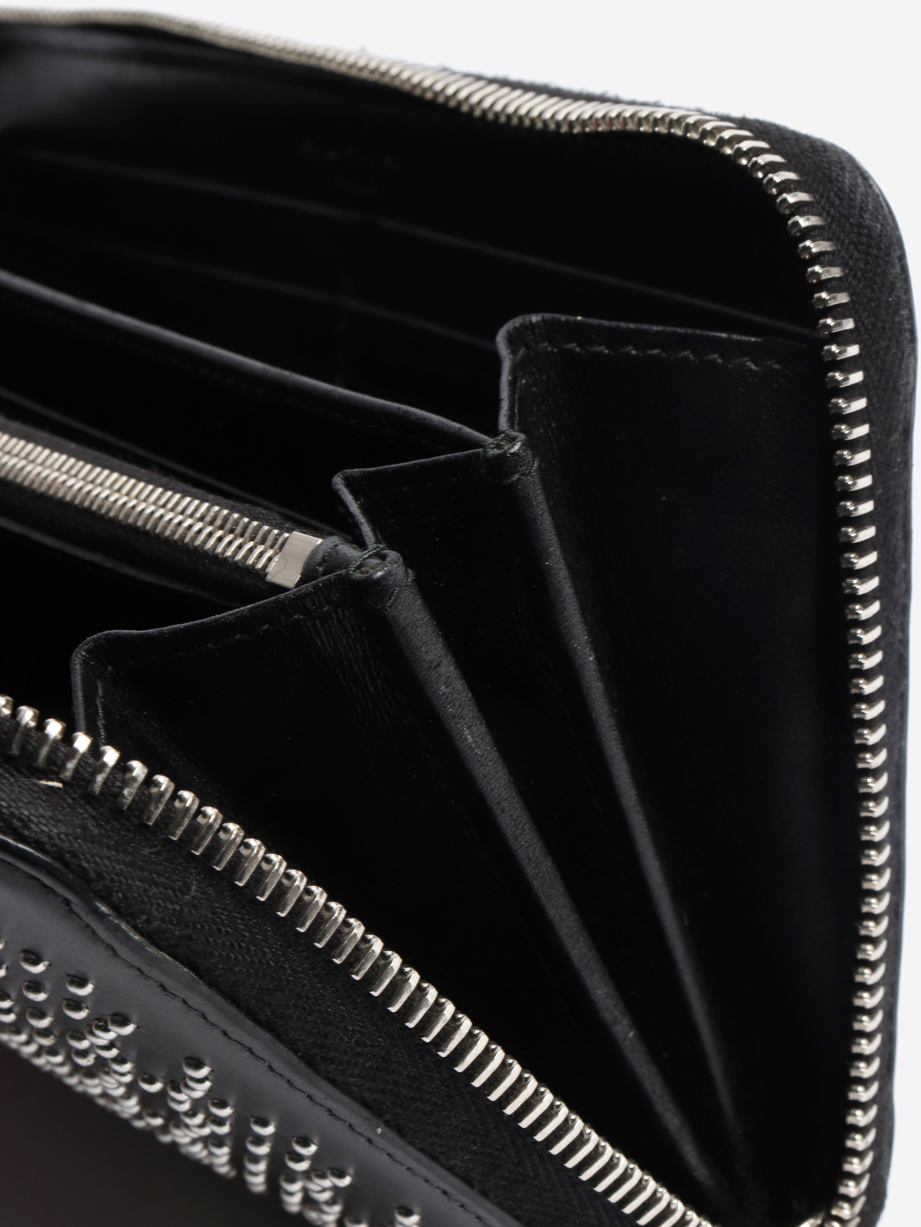 Black leather studded wallet Wallets, Purses & Small Leather Goods Alaia 