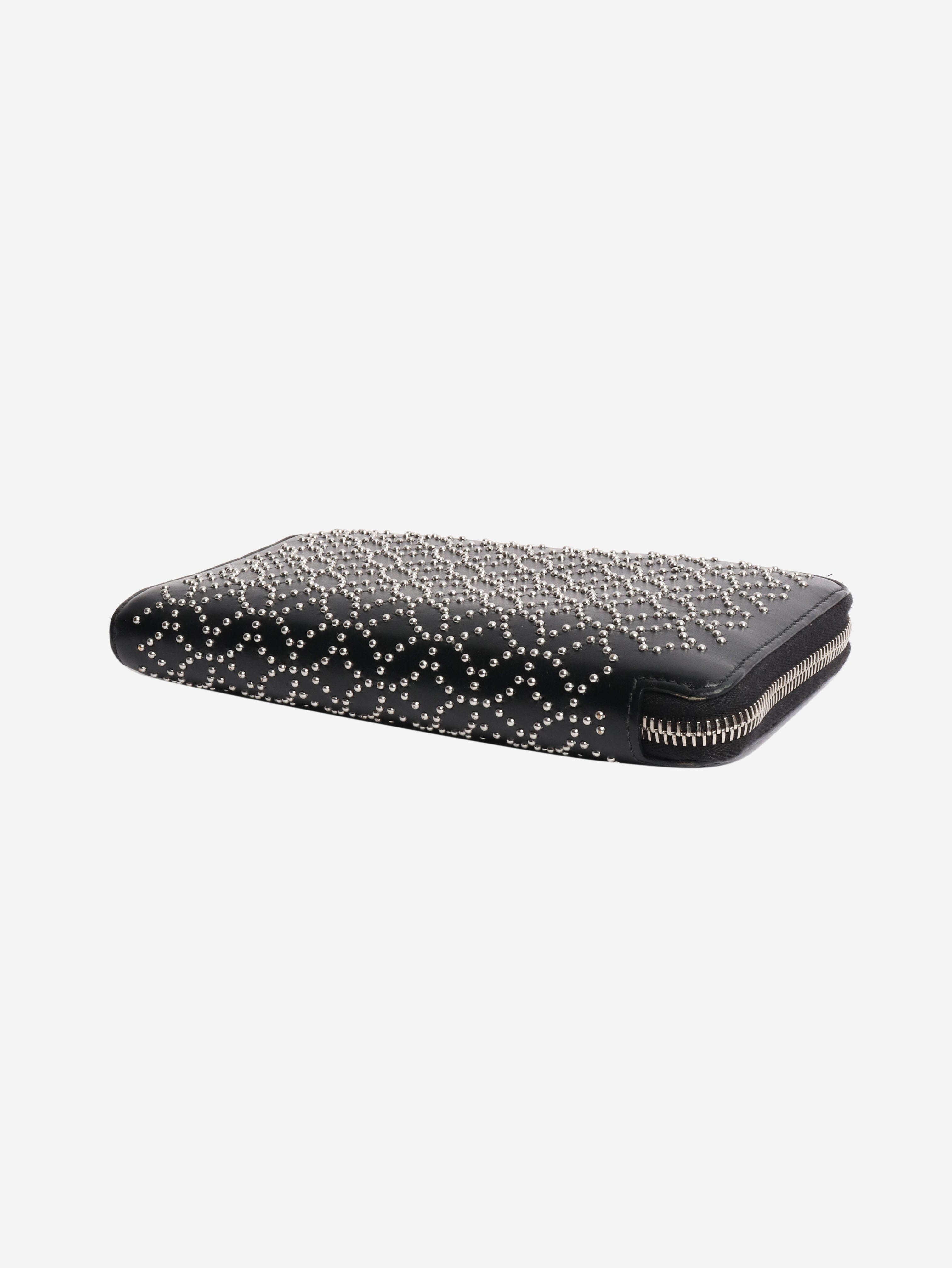 Black leather studded wallet Wallets, Purses & Small Leather Goods Alaia 