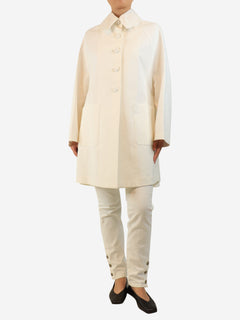White long coat - size UK 10