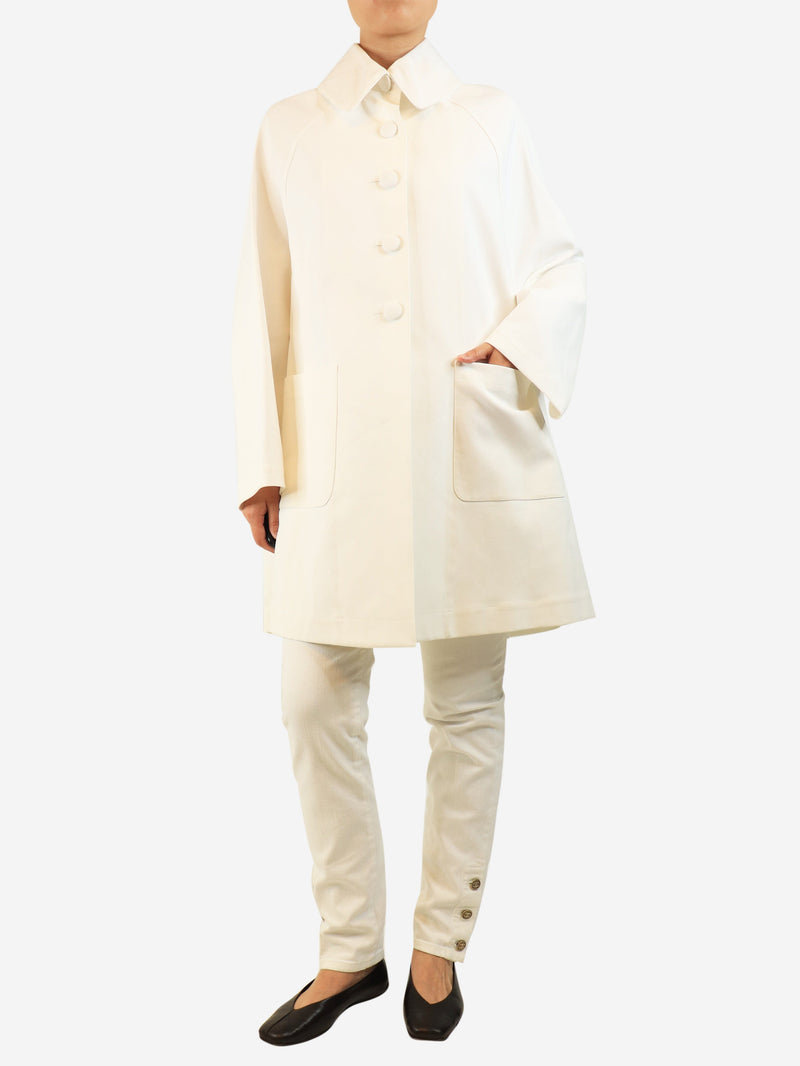 White long coat - size UK 10 Coats & Jackets Alaia 