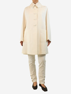 White long coat - size UK 10