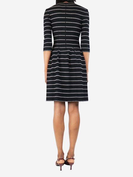 Black and white v-neck mini dress - size UK 4 alternate image