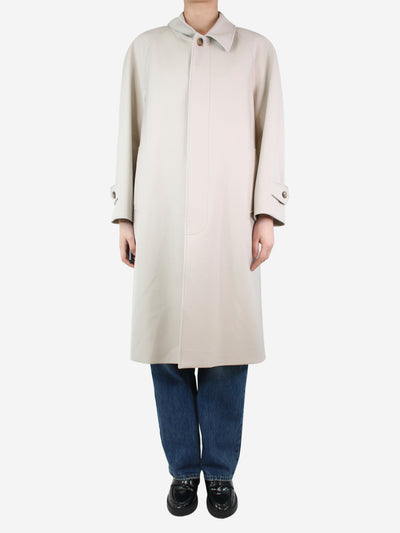 Neutral wool trench coat - size UK 10 Coats & Jackets Dunst 