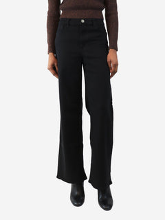 Black Le Slim Palazzo wide-leg jeans - size UK 10 Trousers Frame 