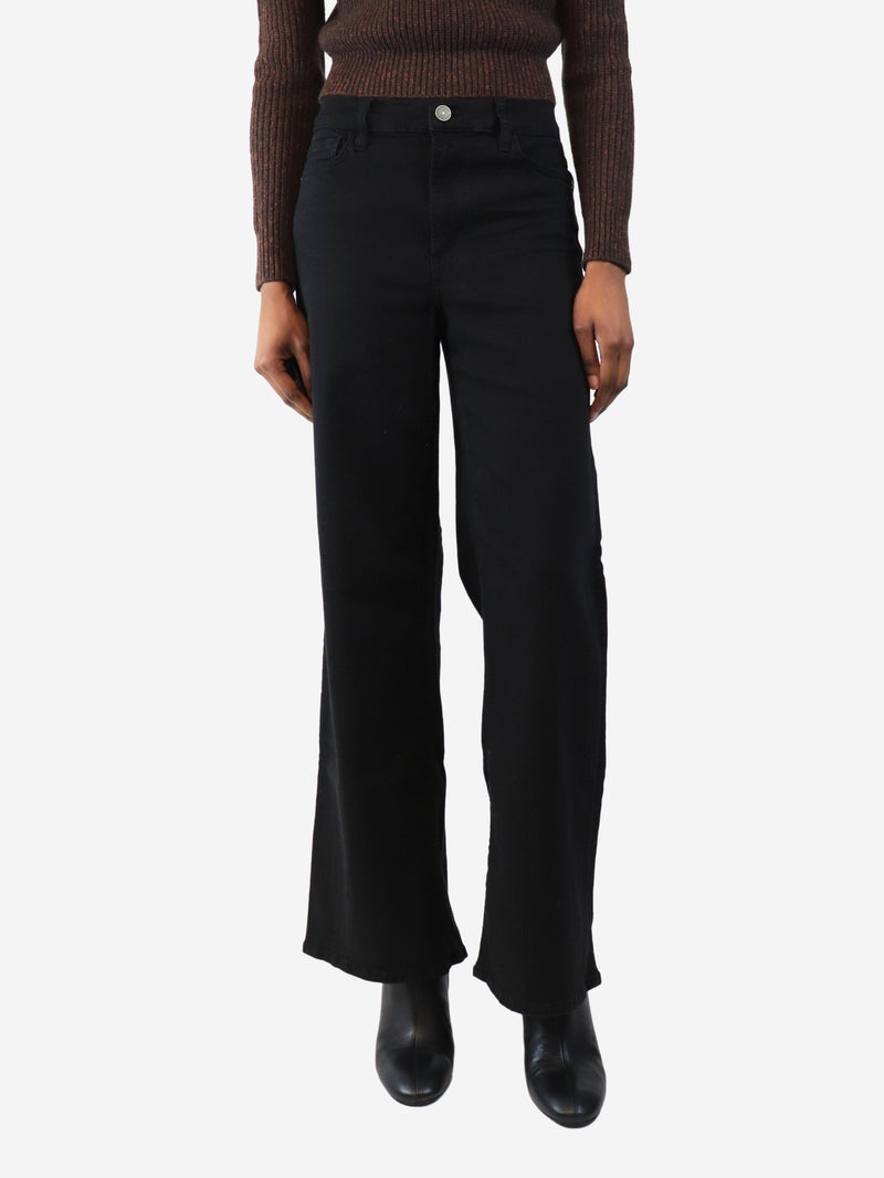 Black Le Slim Palazzo wide-leg jeans - size UK 10 Trousers Frame 
