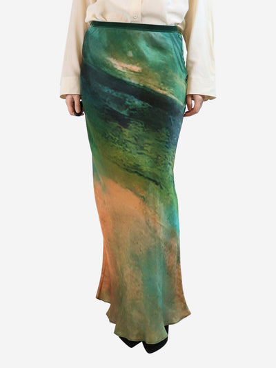 Green Tayler maxi skirt - size UK 10 Skirts Mes Demoiselles 