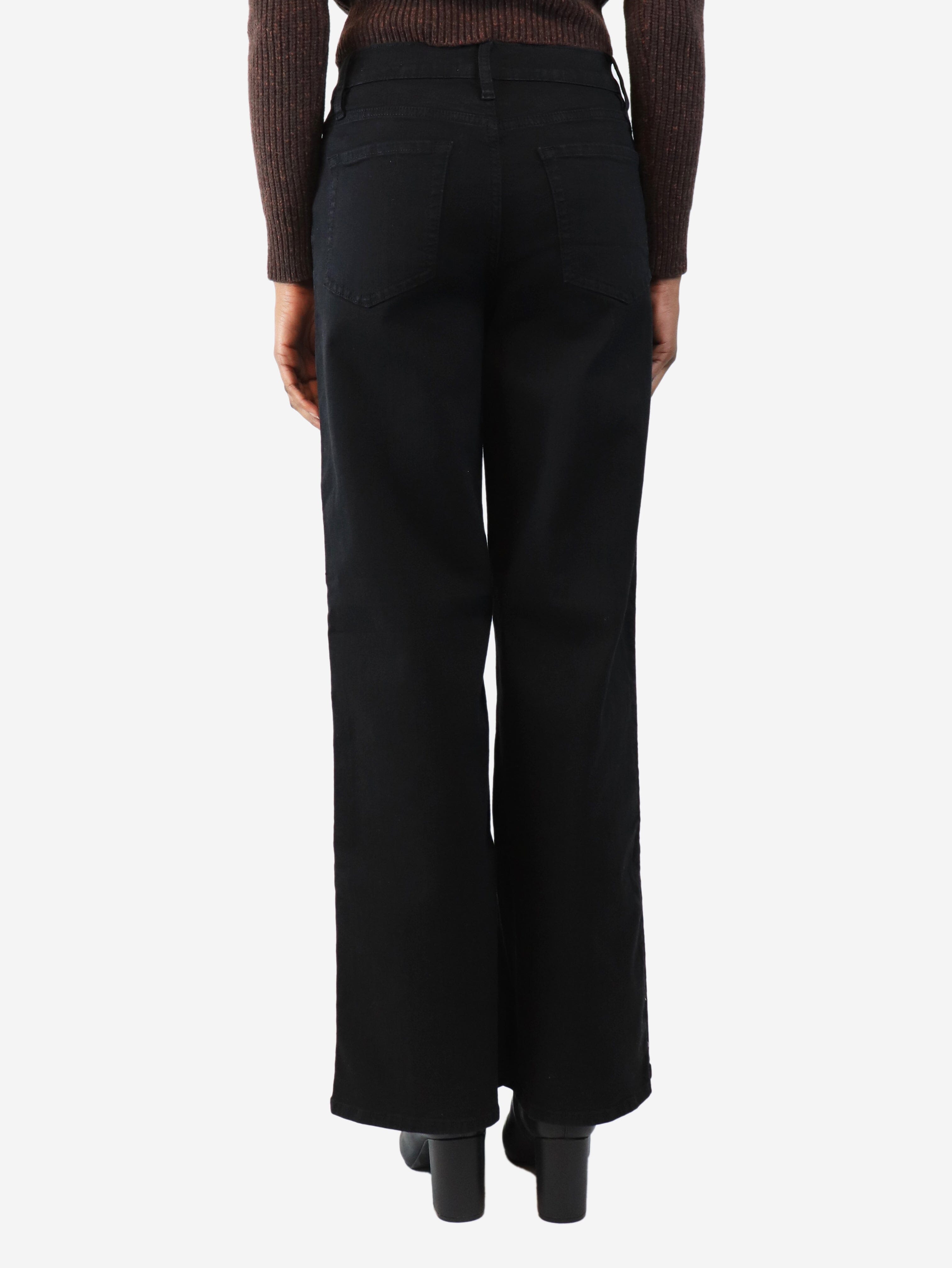 Black Le Slim Palazzo wide-leg jeans - size UK 10 Trousers Frame 