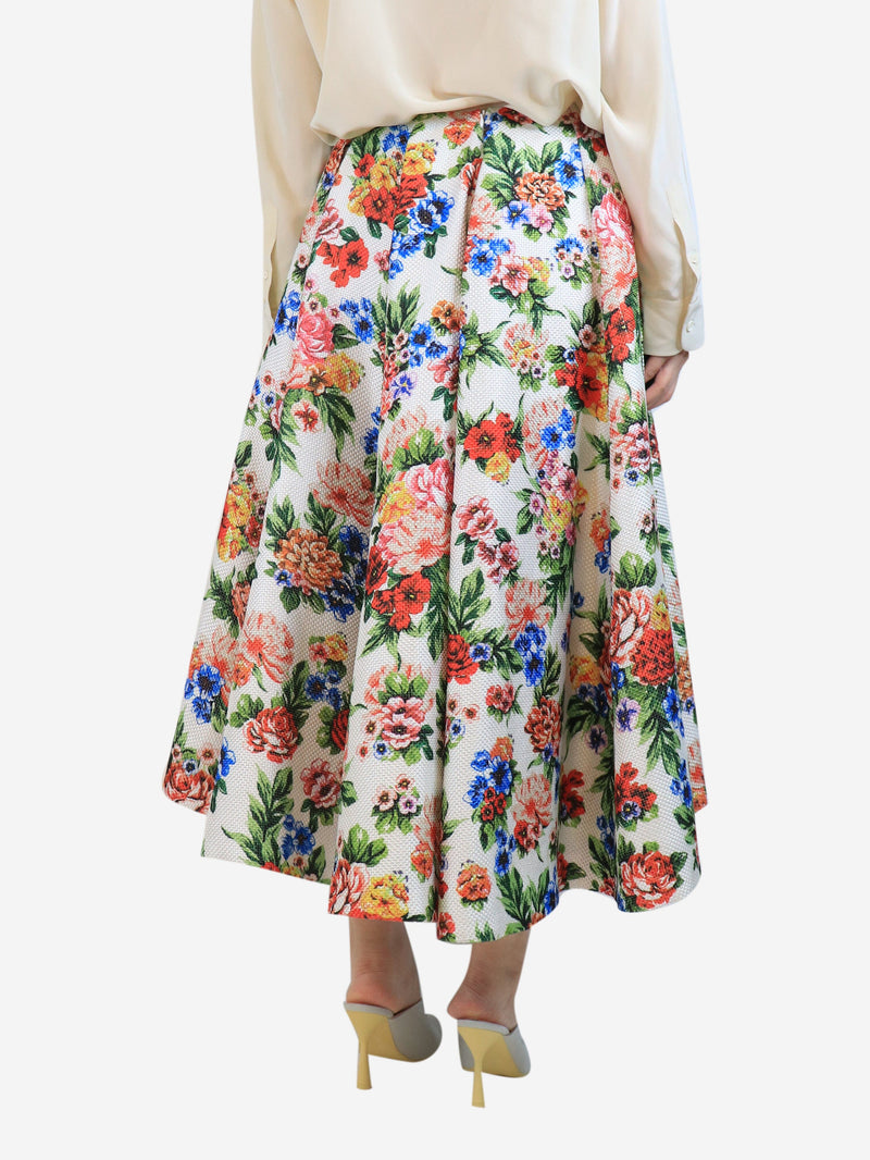 White heavyweight floral skirt - size UK 12 Skirts Emilia Wickstead 
