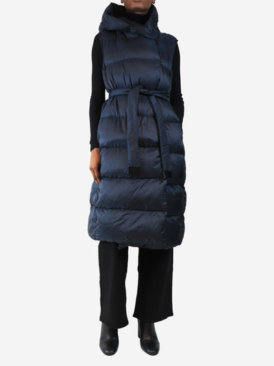 Navy The Cube hooded gilet - size UK 6 Coats & Jackets Max Mara 
