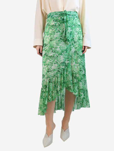 Green floral wrap skirt - size UK 8 Skirts Ganni 