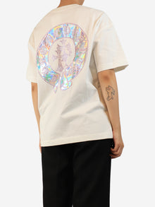 White short-sleeved embellished t-shirt - size S Tops Chrome Hearts 