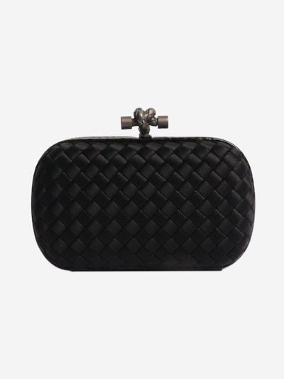 Black satin intrecciato clutch Clutch bags Bottega Veneta 