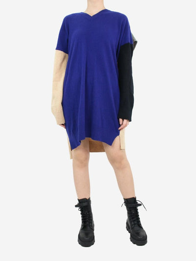 Blue colourblock sleeve-knot dress - size S Dresses Loewe 