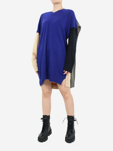 Loewe Blue colourblock sleeve-knot dress - size S