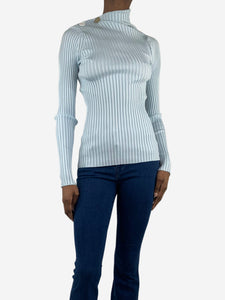 Proenza Schouler Blue ribbed twisted top - size XS