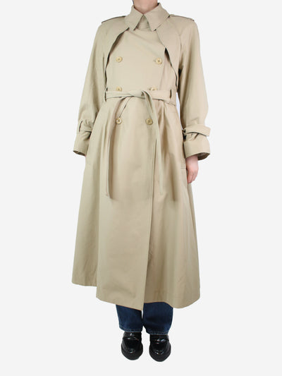 Neutral double-breasted belted trench coat - size S Coats & Jackets Dorothee Schumacher 