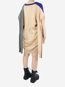 Loewe Blue colourblock sleeve-knot dress - size S