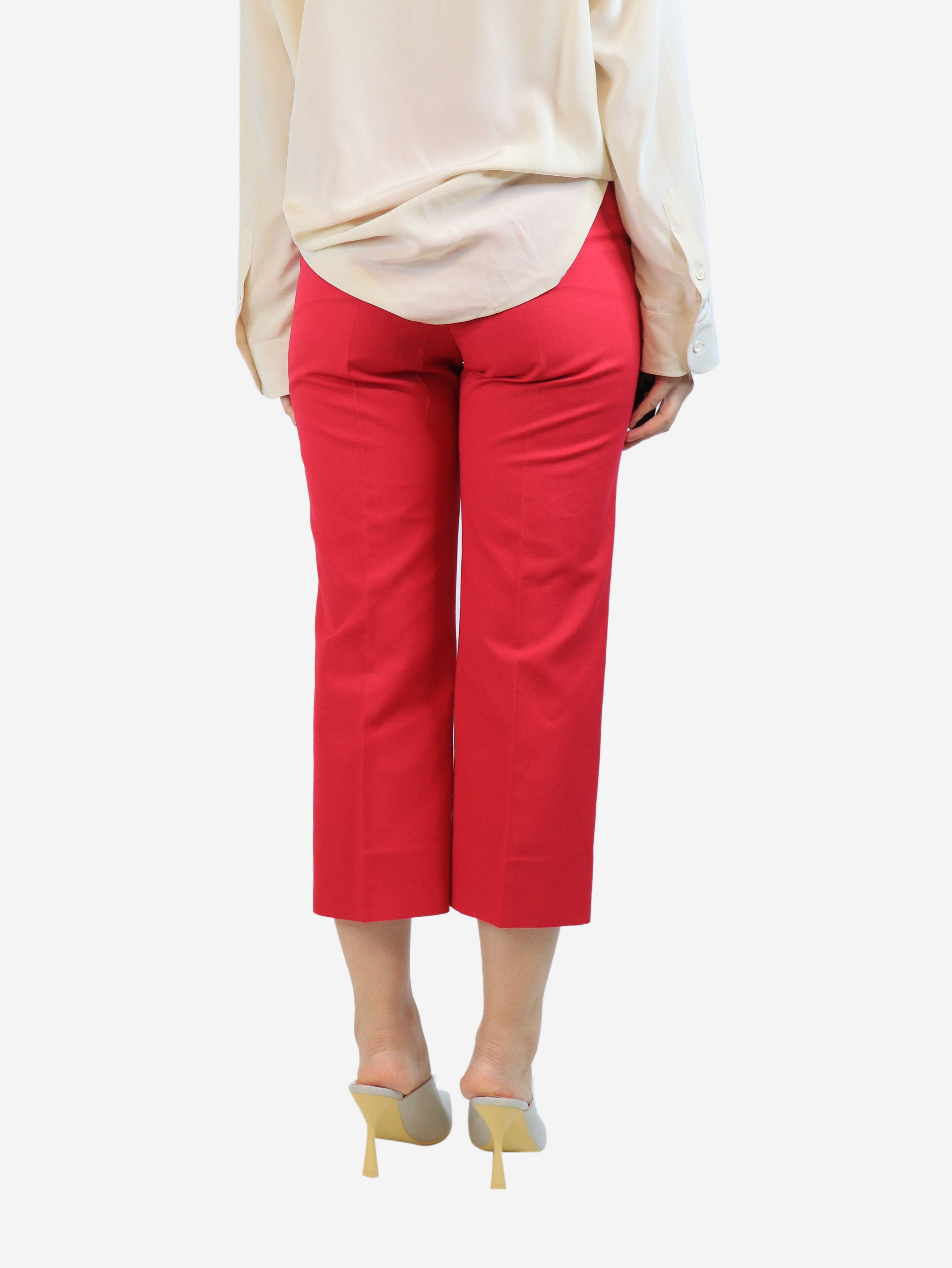 Pink cotton-blend trousers - size UK 10 Trousers MSGM 