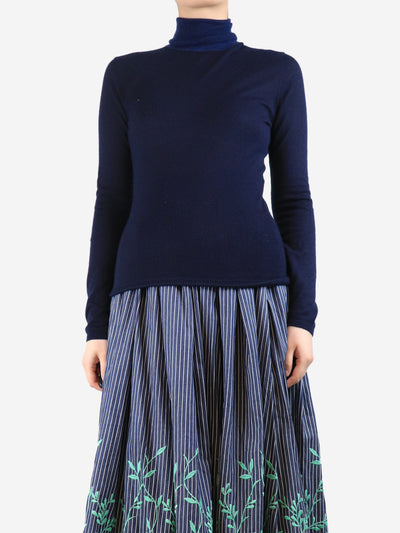 Blue cashmere and silk-blend roll neck jumper - size M Knitwear Gabriela Hearst 