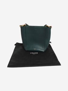 Celine 2019 Dark teal Sangle leather tote