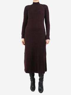 Brown cashmere and cotton-blend dress - size M Dresses Maria Mcmanus 
