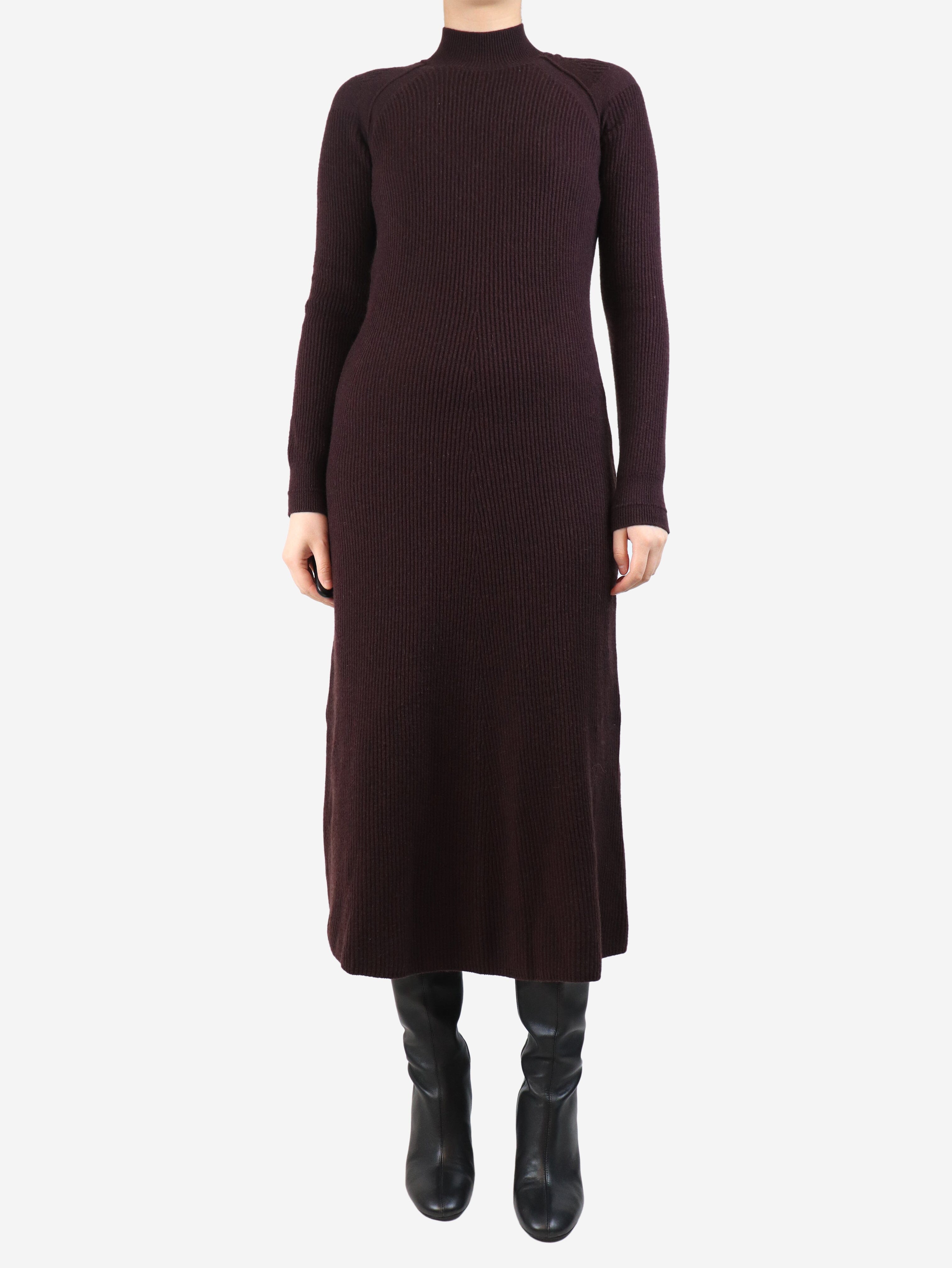 Brown cashmere and cotton-blend dress - size M Dresses Maria Mcmanus 