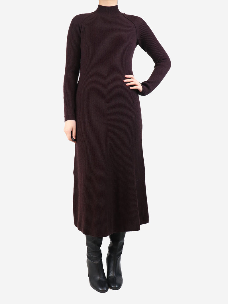 Brown cashmere and cotton-blend dress - size M Dresses Maria Mcmanus 