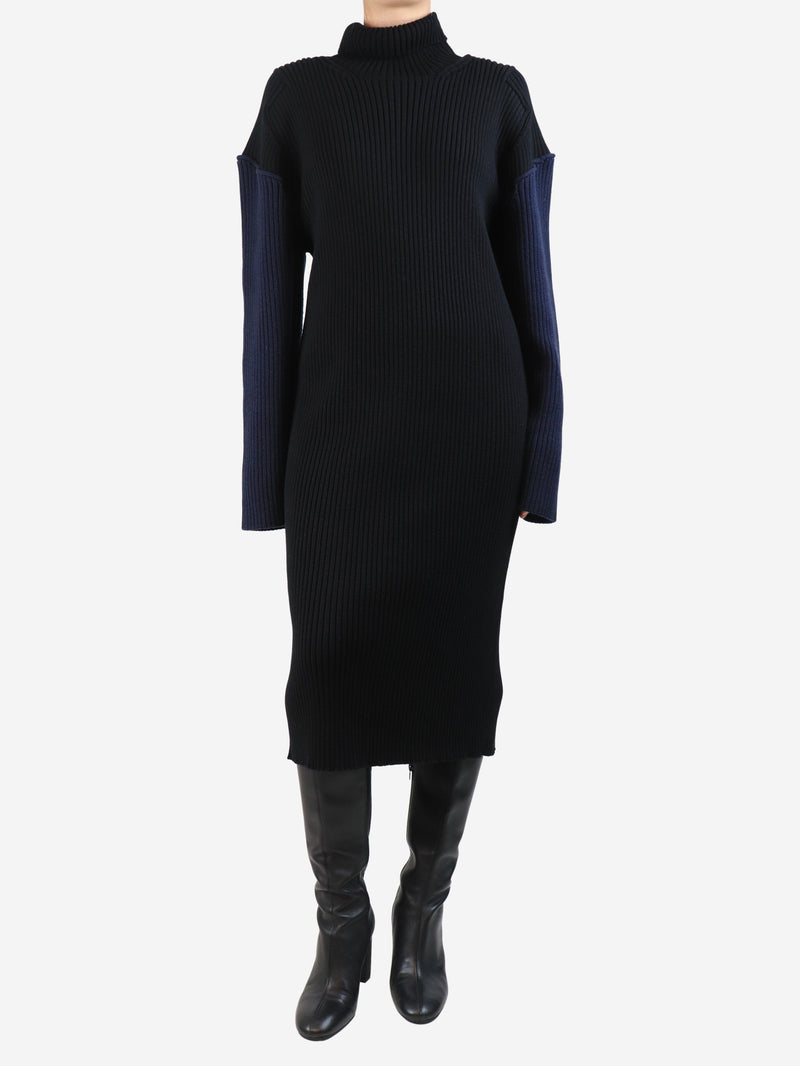 Black and navy ribbed knit dress - size S Dresses The Row 