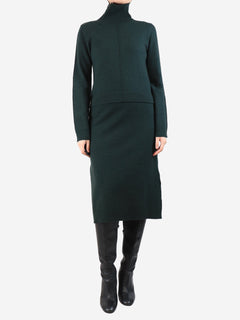 Dark green wool-blend midi dress - size S Dresses Celine 