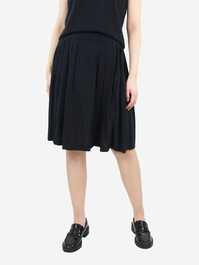 Black pleated silk skirt - size UK 10 Skirts Chanel 