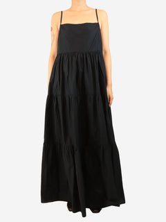 Black spaghetti strap maxi dress - size UK 14 Dresses Matteau 